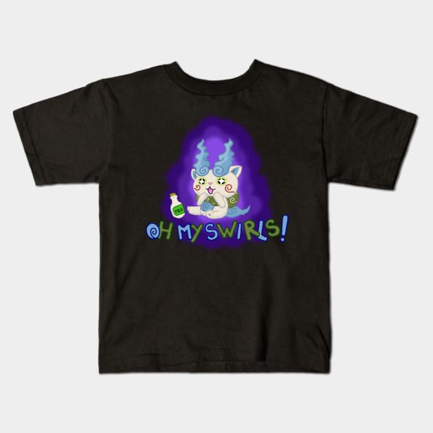 Oh Mah Swirls Kids T-Shirt by koifish